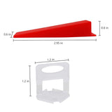 200PK Tile Leveling System Clips & Wedges PVC Floor Wall Tile Tools 16169