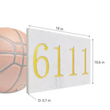 Natural Marble Address Plaque Custom Engraved House Number Outdoor Sign 16174