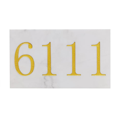 Natural Marble Address Plaque Custom Engraved House Number Outdoor Sign 16174