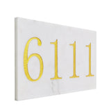 Natural Marble Address Plaque Custom Engraved House Number Outdoor Sign 16174