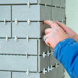 FixtureDisplays® 100PK Tile Spacers 0.8X0.8X0.3 cm (1/8 Inch) PP Plastic Tile Leveling Spacers, Smooth Burr-Free, Durable, Heat Resistant, for Floor & Wall Tile Installation 16181