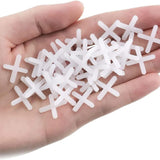 FixtureDisplays® 100PK Tile Spacers 0.8X0.8X0.3 cm (1/8 Inch) PP Plastic Tile Leveling Spacers, Smooth Burr-Free, Durable, Heat Resistant, for Floor & Wall Tile Installation 16181