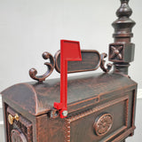 Vintage Copper Cast Aluminum Mailbox w/Post 62.6�� 18.5x8.97x10.63�� Outdoor 16183