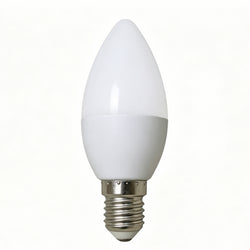 7W LED Candle Bulb E14 6500K Cool White Flicker-Free Energy Saving 16185