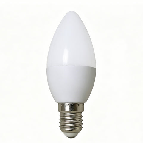 7W LED Candle Bulb E14 6500K Cool White Flicker-Free Energy Saving 16185