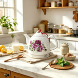 1 Liter 4.2 Cup Ceramic Electric Tea Kettle 110V Fast Boil Tea Auto Shut Off Rose 16187