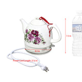 1 Liter 4.2 Cup Ceramic Electric Tea Kettle 110V Fast Boil Tea Auto Shut Off Rose 16187