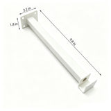 9.84 X 1.77 X 2.17¡± Iron Hook White Powder-Coated Fits 0.59¡± Square Tubes 16193