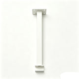 9.84 X 1.77 X 2.17¡± Iron Hook White Powder-Coated Fits 0.59¡± Square Tubes 16193
