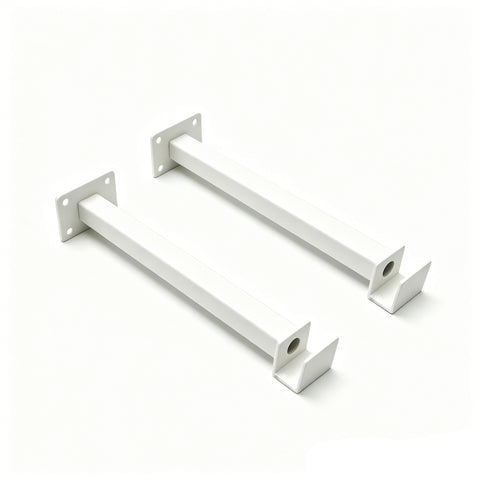 9.84 X 1.77 X 2.17¡± Iron Hook White Powder-Coated Fits 0.59¡± Square Tubes 16193