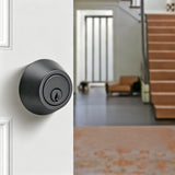 Stainless Steel DeadBolt Entry Door Lock Black Exterior Lock 16197