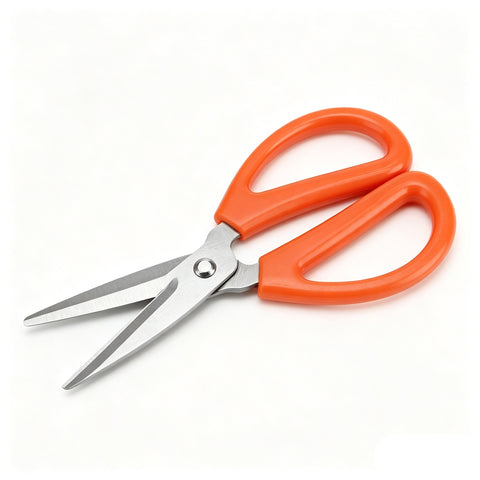5.71  Stainless Steel Small Scissors Orange Handle Office Craft Utility 16202