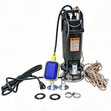 110V 0.75HP Submersible Water Pump Auto Float Switch 105FT Head Aluminum Pump 16204