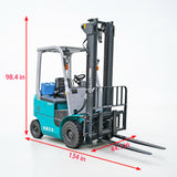1.5T Electric Forklift 4040mm Lift 80V Battery 47  Fork 8.8KW Truck 16206