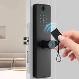 Smart Door Lock Fingerprint Keypad RFID Card Tuya App Keyless Entry Lock 16211