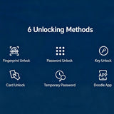Smart Door Lock Fingerprint Keypad RFID Card Tuya App Keyless Entry Lock 16211