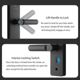 Smart Door Lock Fingerprint Keypad RFID Card Tuya App Keyless Entry Lock 16211