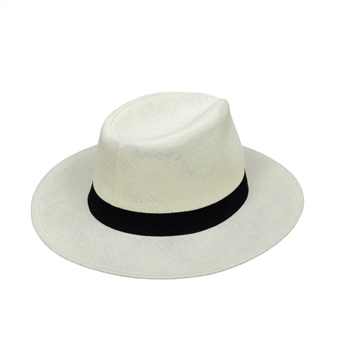 2PK Off White Straw Cowboy Hats Wide Brim Western Sun Hat Adjustable Unisex 16213-2PK