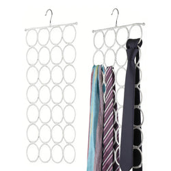 Scarf Organizer Rack Hanging Closet Tie Belt Holder Foldable Woven Storage 16215