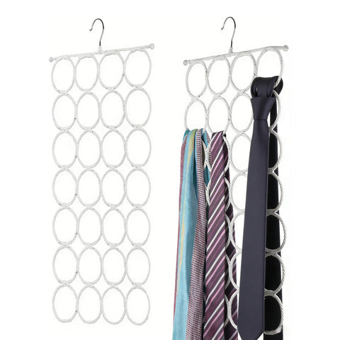 Scarf Organizer Rack Hanging Closet Tie Belt Holder Foldable Woven Storage 16215
