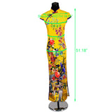 Cheongsam Chinese Qipao Dress Floral Cheongsam Cocktail Party Dress Prom Dress