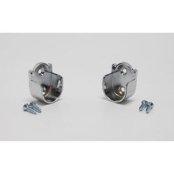 FixtureDisplays® Set of 2 Oval Closet Rod End Supports, Polished Chrome 16670
