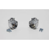 FixtureDisplays® Set of 2 Oval Closet Rod End Supports, Polished Chrome 16670