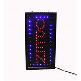 OPEN Vertical LED Sign with Hanging Chain   Red & Blue 16675