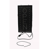 OPEN Vertical LED Sign with Hanging Chain   Red & Blue 16675