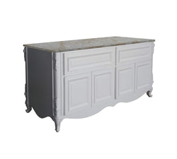 60 Kitchen Island Storage Cabinet Kitchen Dining Room Furniture with Embossment