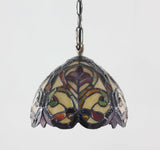 Tiffany Style Glass & Steel Hanging Pendant Ceiling Lamp Fixture 16692