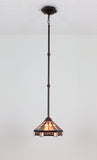 Tiffany Style Elegant Glass & Steel Hanging Pendant Ceiling Lamp Fixture 16693
