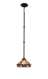 Tiffany Style Elegant Glass & Steel Hanging Pendant Ceiling Lamp Fixture 16693