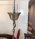 Tiffany Style Warm Light Glass & Steel Hanging Pendant Ceiling Lamp Fixture 16694