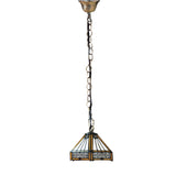 Tiffany Style Warm Light Glass & Steel Hanging Pendant Ceiling Lamp Fixture 16694