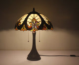 Tiffany Style Resin Elegant Desktop Lamp 16 Inch Shade 16696