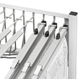 File Rolling Stand Blueprints Organizer Rack 12PC 18" Hanging Clamps 27X46.5X66" 16742+16741-18