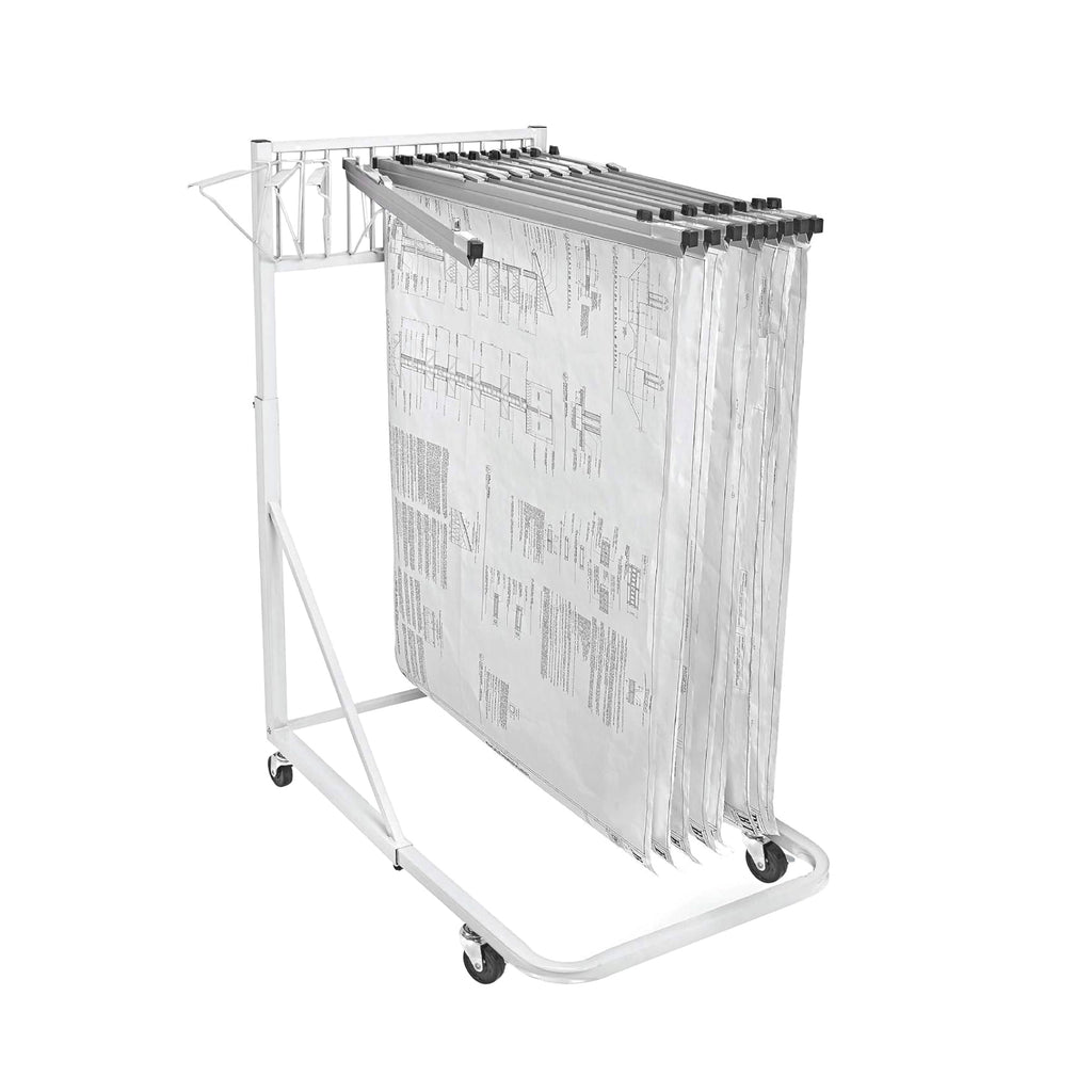 File Rolling Stand Blueprints Organizer Rack 12PC 24