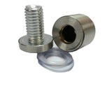 Standoff Hardware Frame Spacer Glass Screw Brushed Chrome Sand Blast Matte