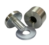 Standoff Hardware Frame Spacer Glass Screw Brushed Chrome Sand Blast Matte