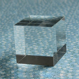 2x2x2 Riser Paper Weight Clear Crystal Cube Riser Solid Block