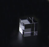 2x2x2 Riser Paper Weight Clear Crystal Cube Riser Solid Block