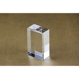 Fixture Displays 2x2x3 Riser Paper Weight Clear Crystal Cube Riser Solid Block