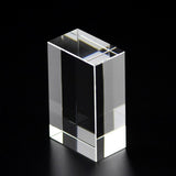 Fixture Displays 2x2x3 Riser Paper Weight Clear Crystal Cube Riser Solid Block