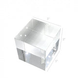 Fixture Displays 3x3x3 Riser Paper Weight Clear Crystal Cube Riser Solid Block