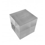 Fixture Displays 3x3x3 Riser Paper Weight Clear Crystal Cube Riser Solid Block