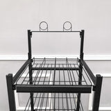 FixtureDisplays® 18"w Beverage, Bottled Water, Cocktail, Beer Display Rack w/ Wheels, 4 Shelves & Sign Clip - Black 16770