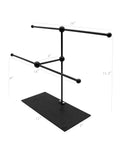 FixtureDisplays® Modern Metal 2 Tier Tabletop Bracelet & Necklace Jewelry Organizer Display Black Tree Rack Trendy Jewelry Stand 16773