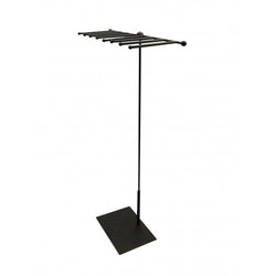 FixtureDisplays® Height Adjustable Jewelry Organizer, 8-Hook Necklace / Bracelet Jewelry Organizer Display Rack Hanger Black 16774