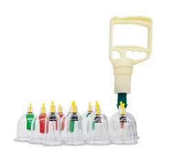 12 Cups Healthy Medical Vacuum Cupping Suction Therapy Massage Device Set 16778